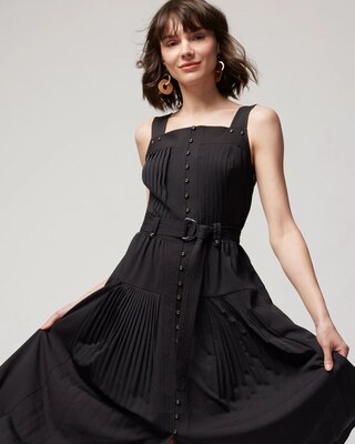 Pleated Utility Dress