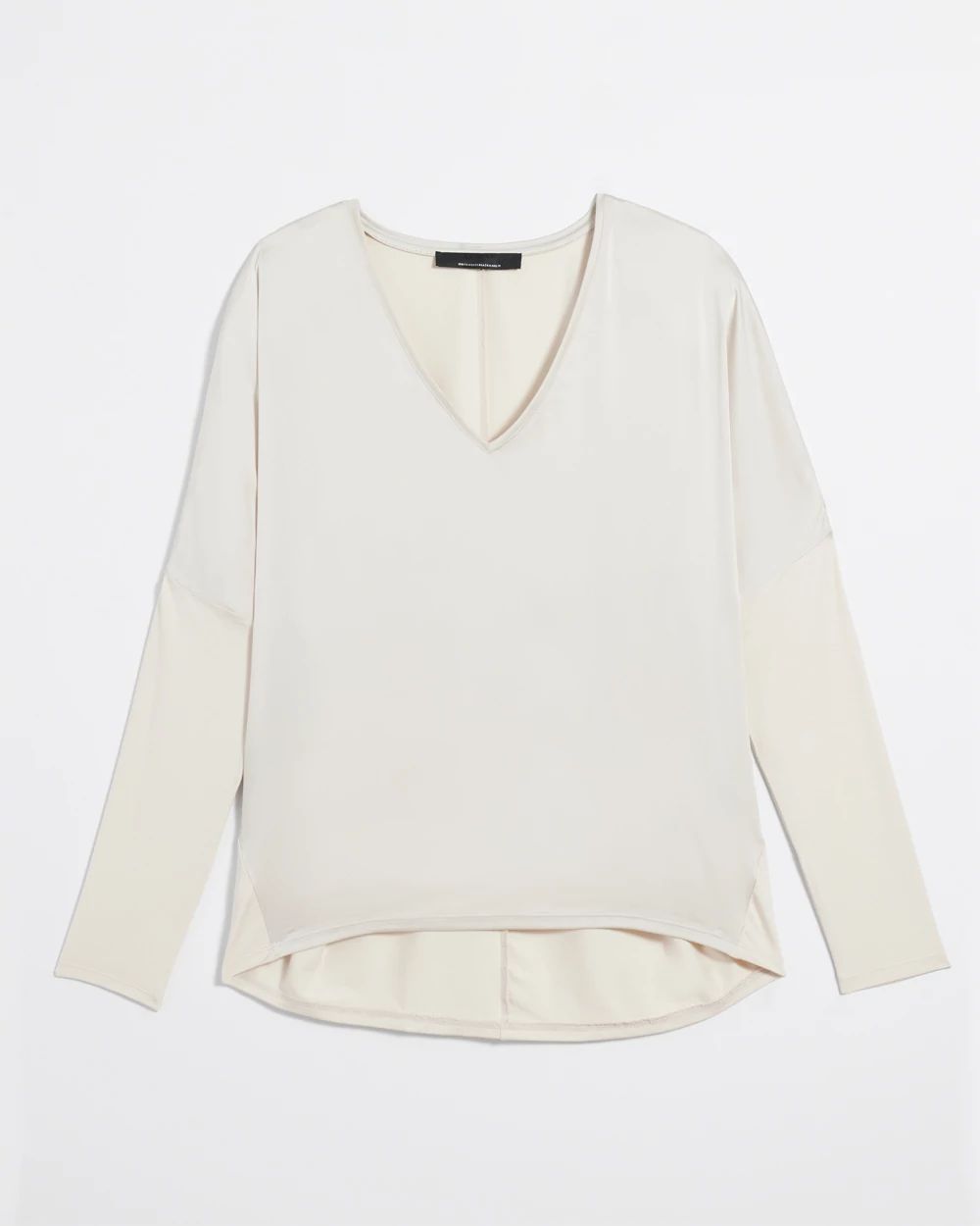 Woven Front Long Sleeve Tee click to view larger image.