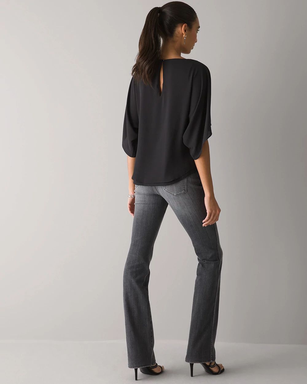 Embellished Kimono Sleeve Blouse