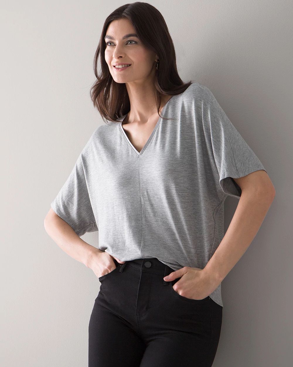 Petite Everyday Dolman Tee click to view larger image.