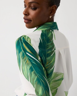 Petite Satin Twill Button Front Shirt click to view larger image.