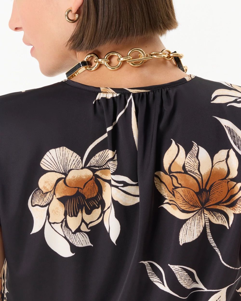 V-neck Satin Shell click to view larger image.