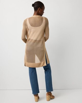 Open Stitch Longline Cardigan click to view larger image.