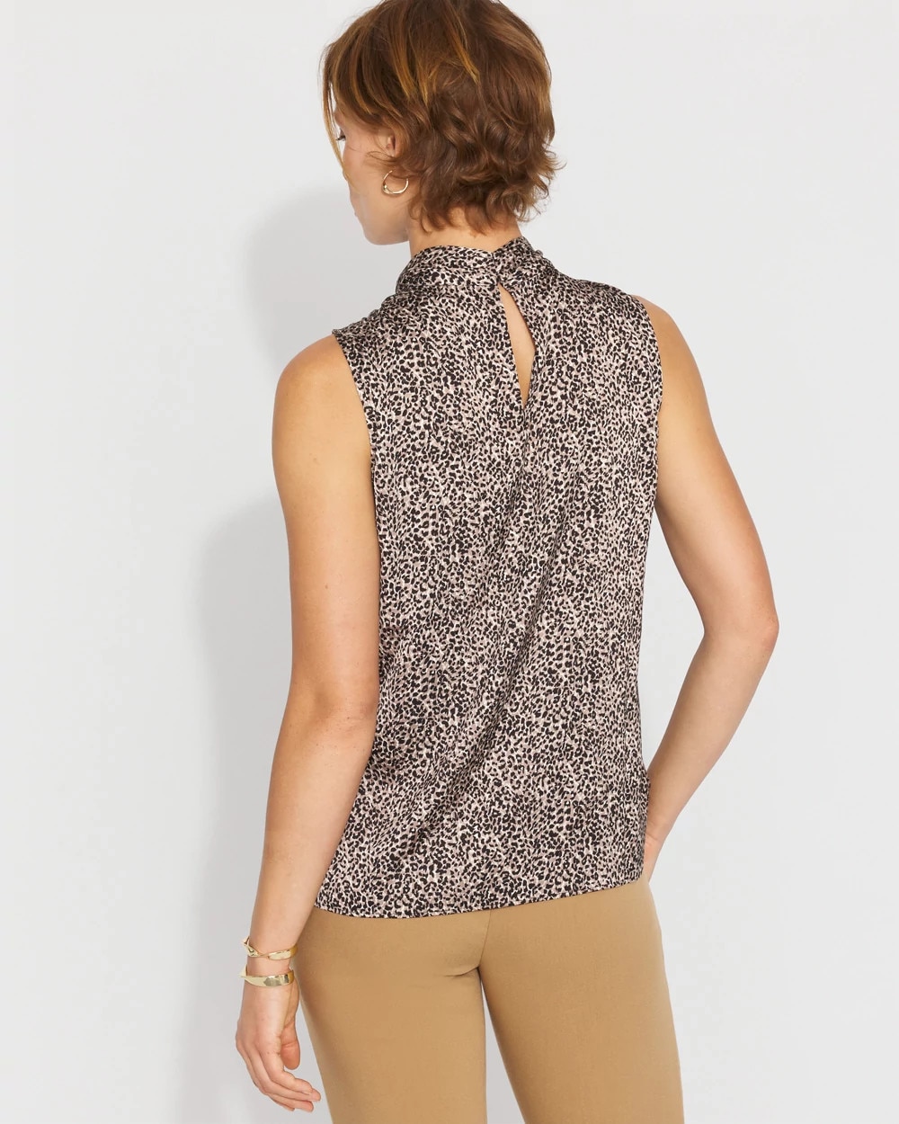 Satin Twist Neck Shell