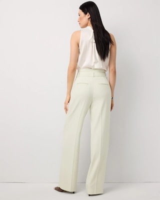 Double Waistband High Rise Wide Leg Pant click to view larger image.