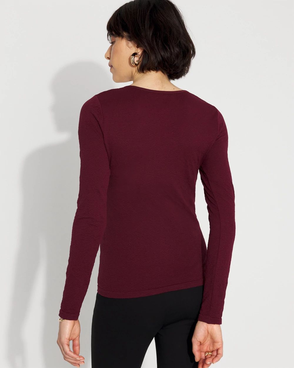 WHBM FORME™ All Ways Stretch Jacquard Scoop Neck Tee