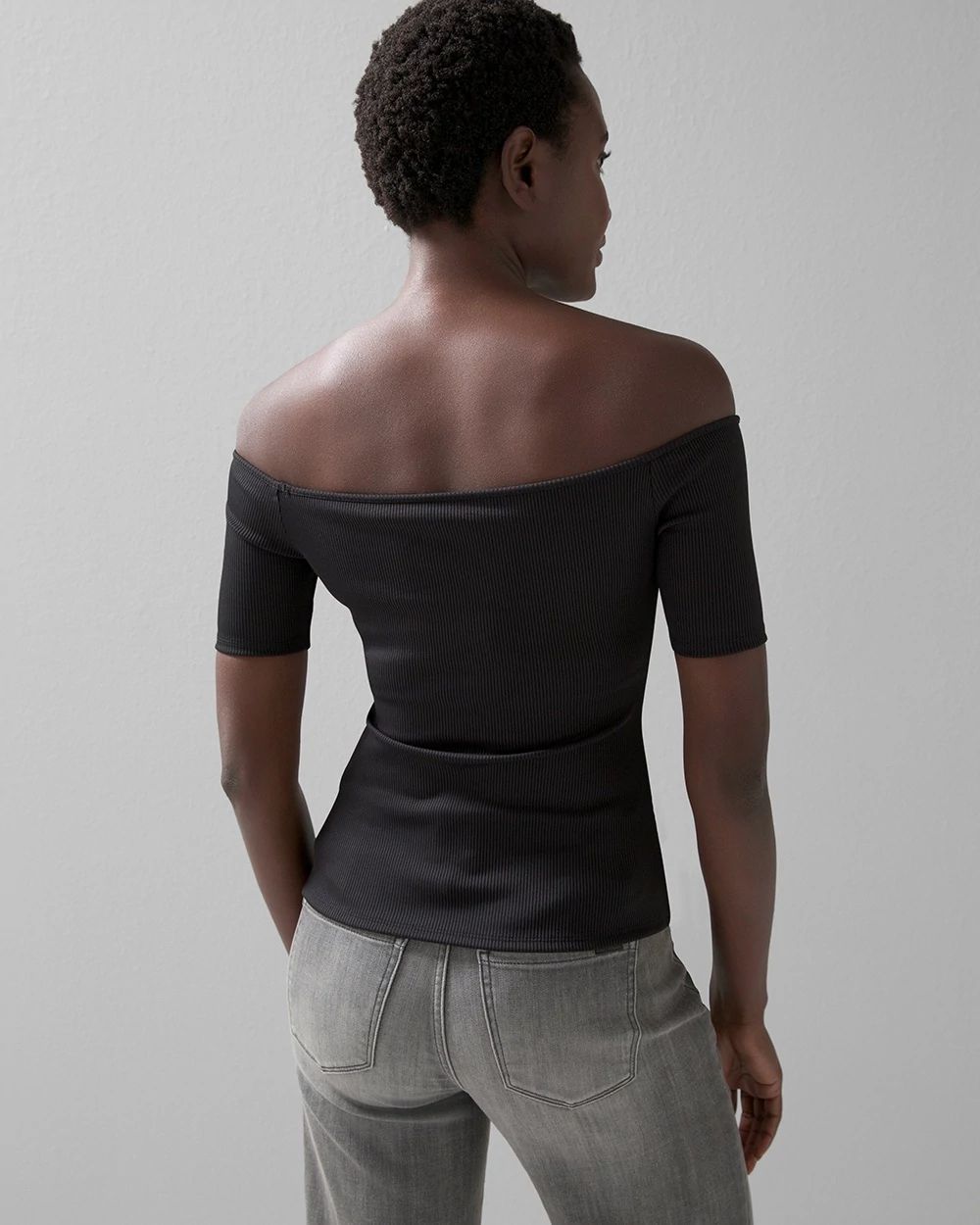 WHBM® FORME Off-the-Shoulder Rib Top