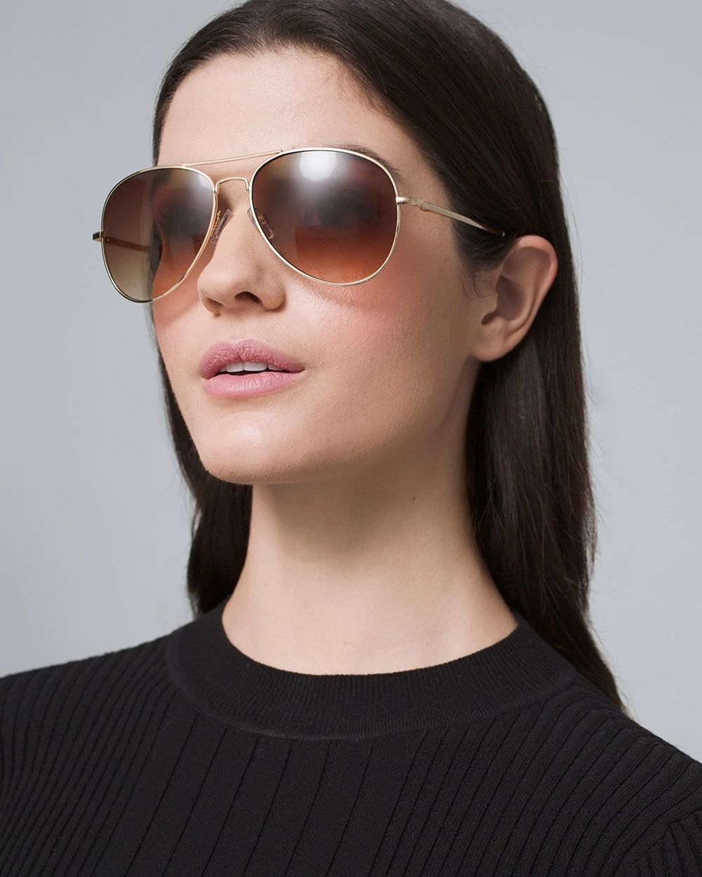 Gradient Aviator Sunglasses, 57MM click to view larger image.