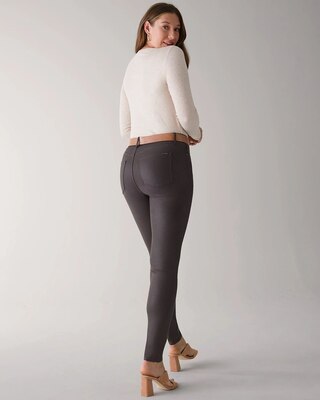 Curvy-Fit High Rise Coated Skinny Jeans