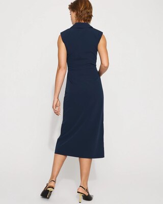 Petite Blazer Faux Wrap Midi Dress click to view larger image.