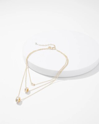 Gold Baguette Convertible Multi-Strand Necklace
