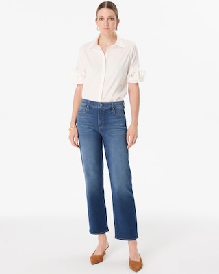 High-Rise Straight Ankle Ease Jean