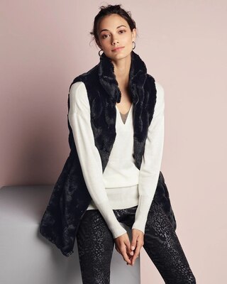 Foil-Print Denim WHBM Runway Leggings