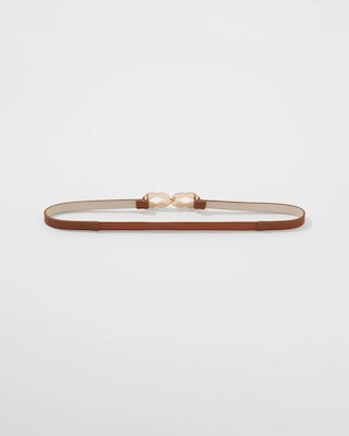 Skinny Belt with Gold Rope Buckle click to view larger image.