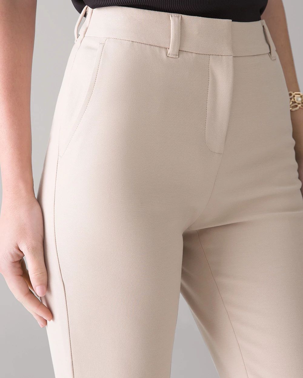 WHBM® Elle Slim Ankle Comfort Stretch Pants click to view larger image.