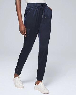 WHBM WKND Satin Jogger Pants