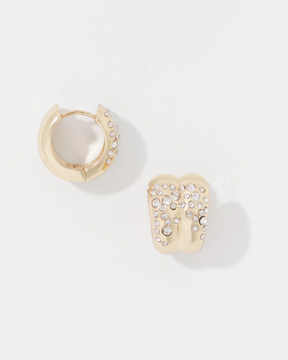 Pavé Double Hoop Earrings click to view larger image.