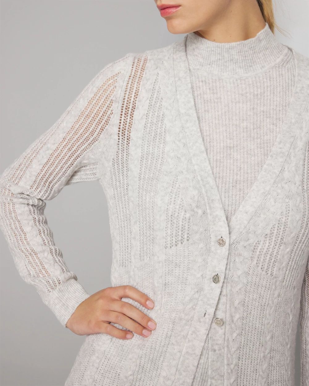 Cable Stitch Duster Sweater