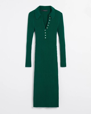 Long Sleeve Rib Sweater Dress
