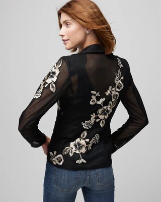 WHBM® Signature Embellished Mesh Blazer