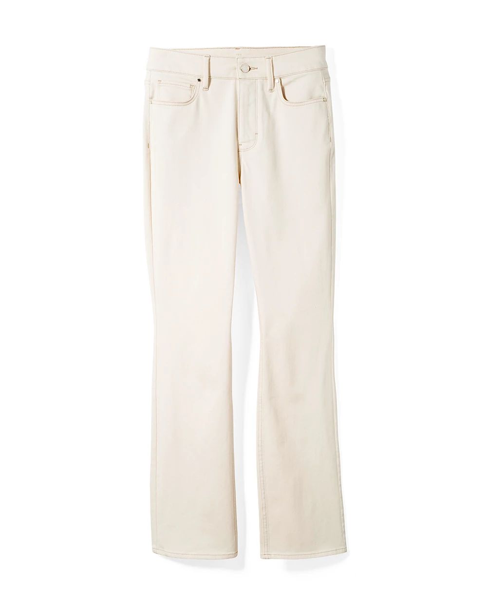 Petite High-Rise Natural Boot Cut Cropped Jeans click to view larger image.
