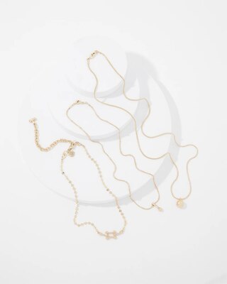 Ball Chain + Pavé Convertible Necklace click to view larger image.