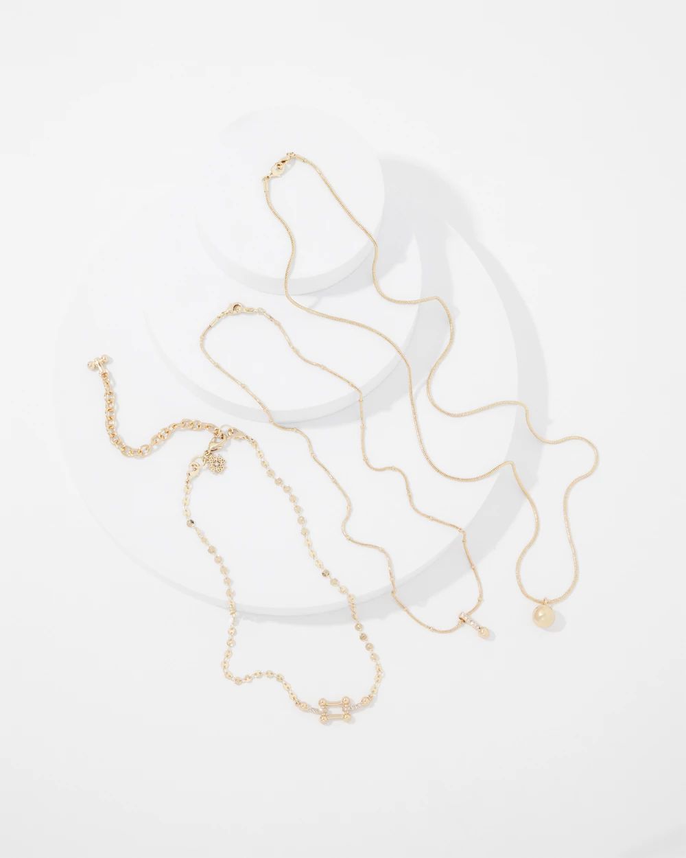 Ball Chain + Pavé Convertible Necklace click to view larger image.