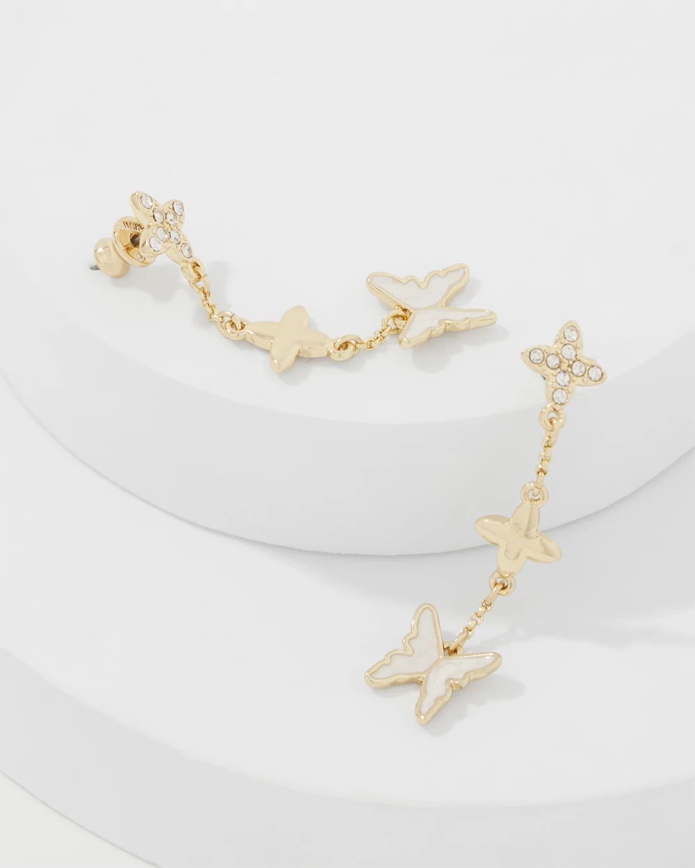 Butterfly Linear Earrings click to view larger image.