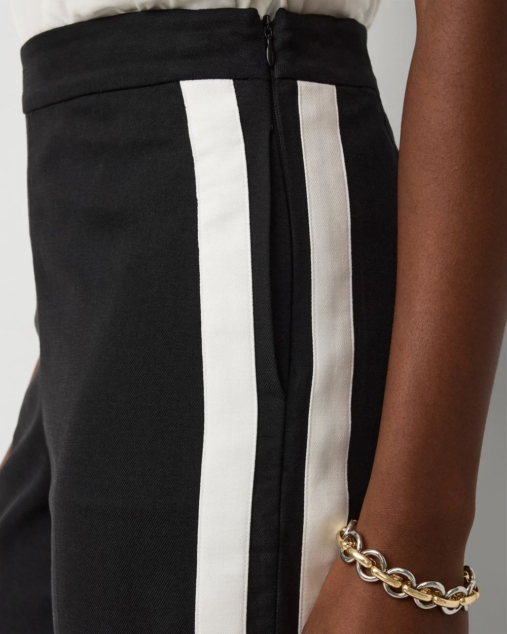 Petite Colorblock High Rise Riley Trouser