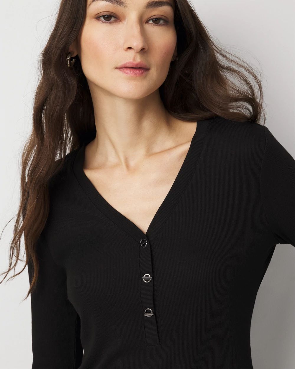 Turnlock Long Sleeve Henley Tee