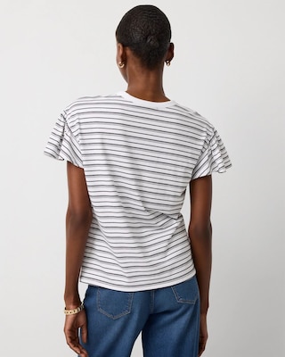 Striped Crewneck Tee click to view larger image.