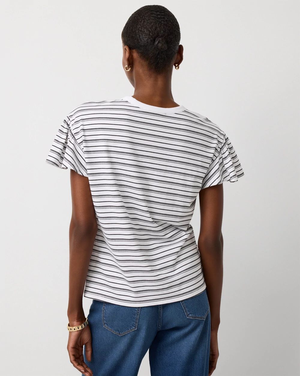 Striped Crewneck Tee click to view larger image.