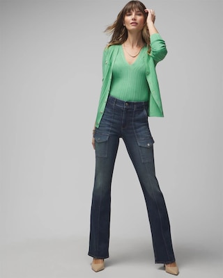 Rib Sculpted V-Neck Tank