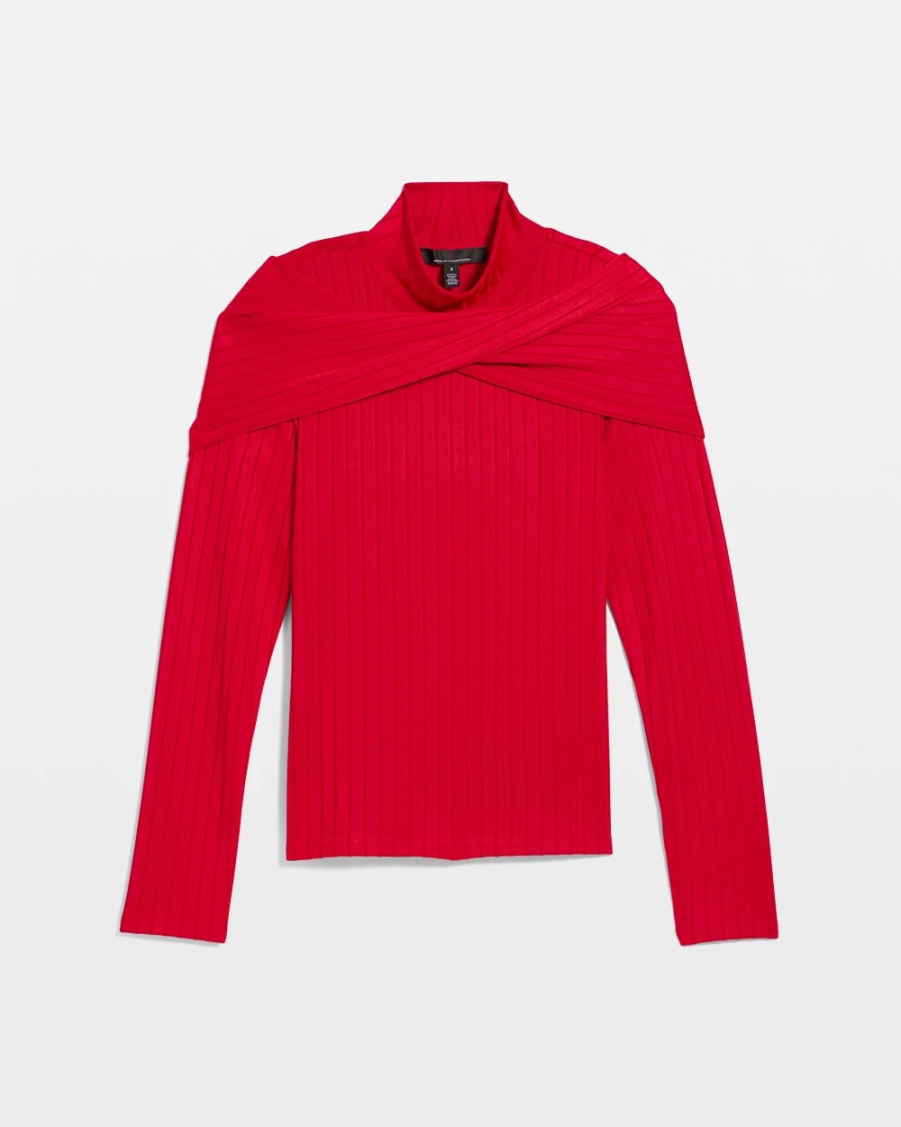 Petite Convertible Mockneck Rib Knit Top