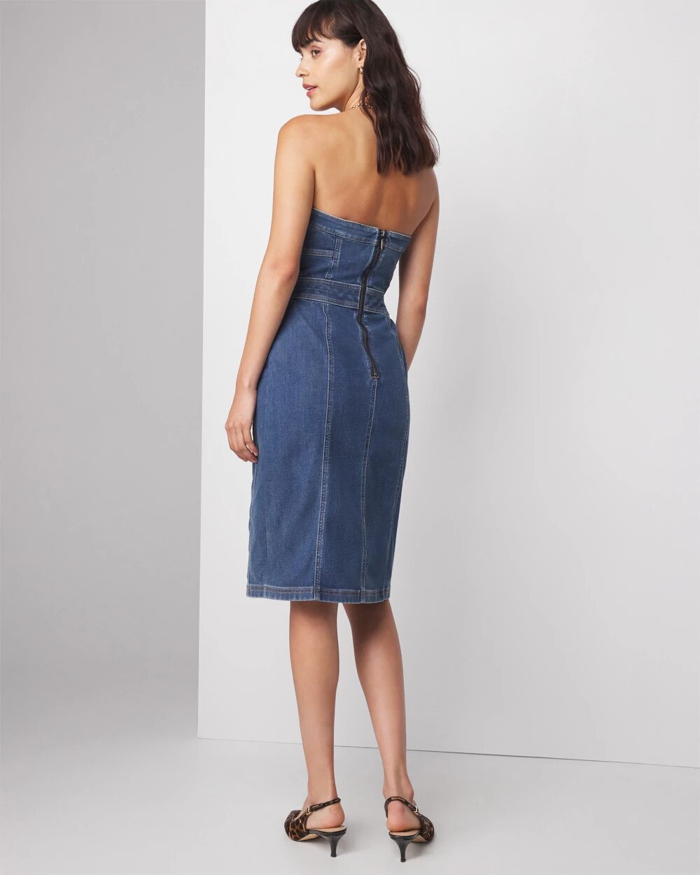 Strapless Denim Dress