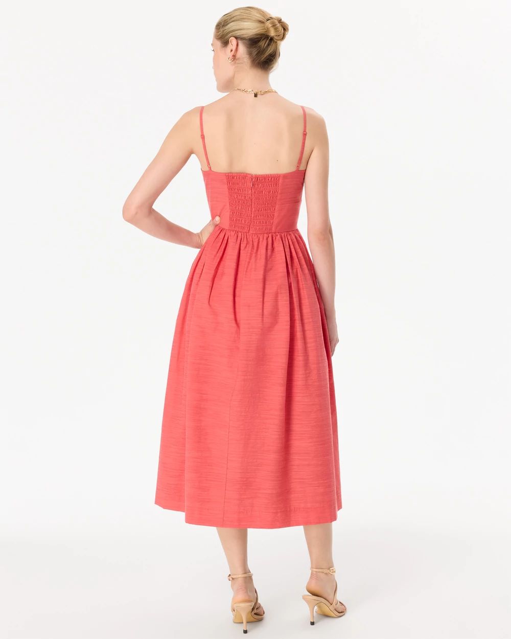 V-neck Midi Dress click to view larger image.