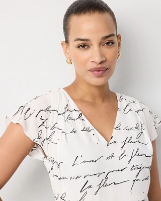 Satin Blouse Sheath Dress click to view larger image.