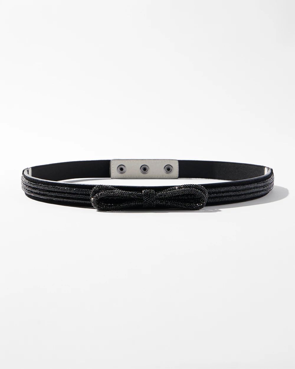 Hematite Bow Stretch Belt