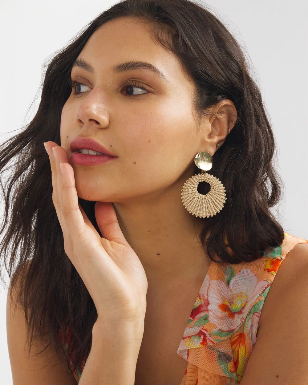 Beaded Statement Earrings