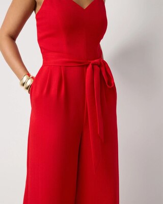 Belted Wide Leg Jumpsuit click to view larger image.