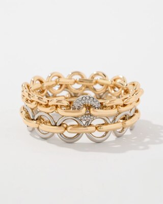 Rings + Links Two-Pack Stretch Bracelets click to view larger image.