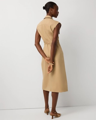 Belted Midi Shirt Dress click to view larger image.
