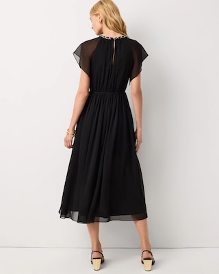 Chain + Keyhole Detail Midi Dress click to view larger image.