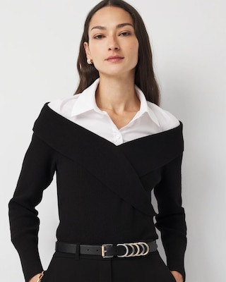 Convertible Surplice Sweater