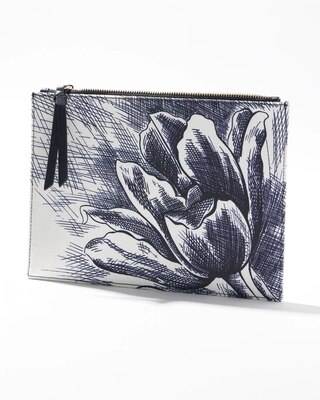 Sketched Floral Clutch