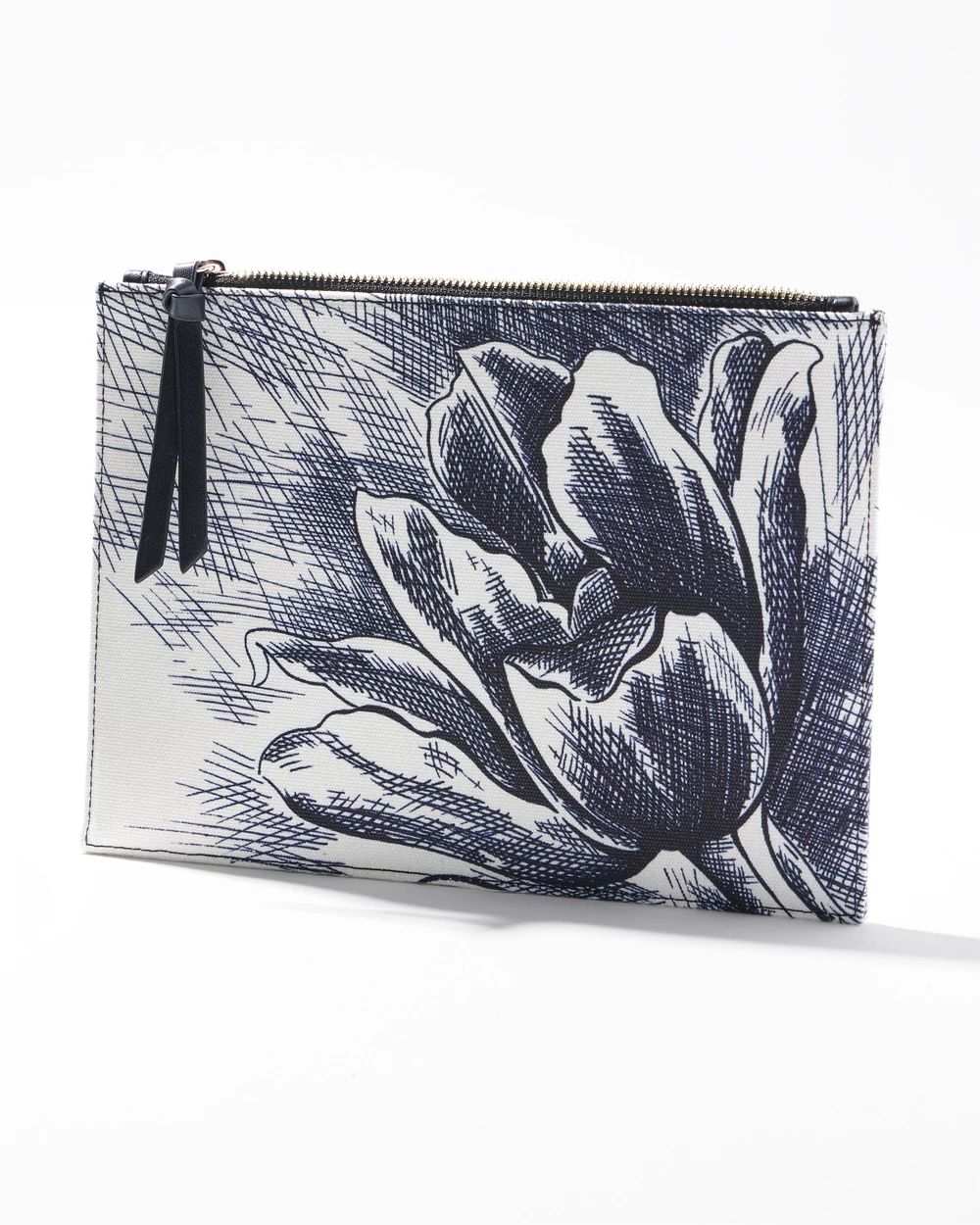 Sketched Floral Clutch