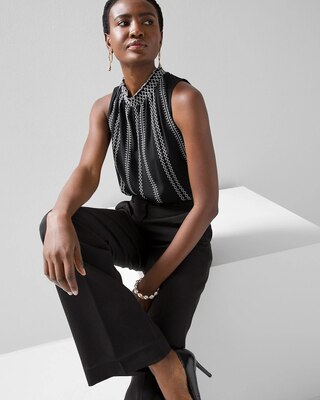 Sleeveless Contrast Stitch Top
