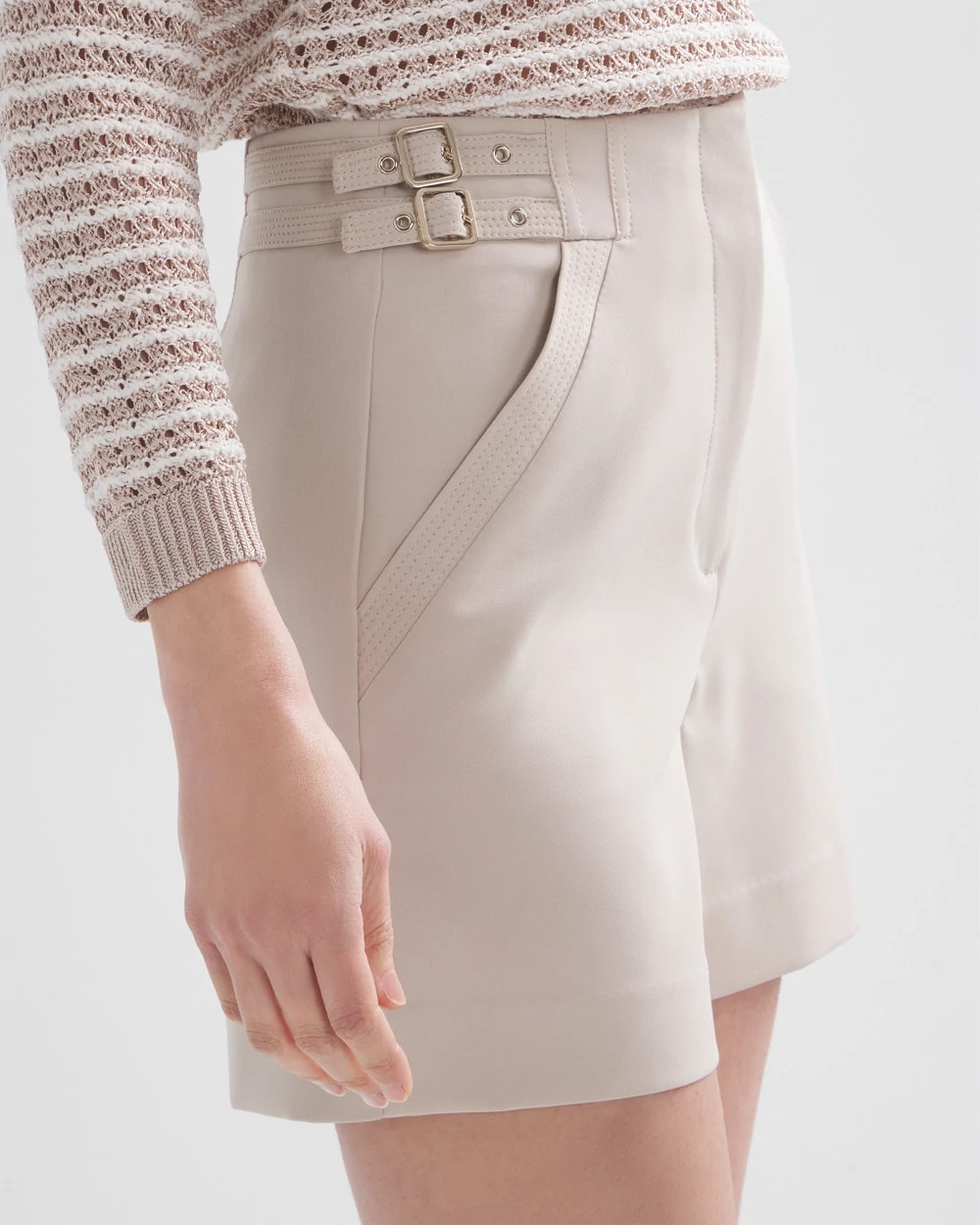 Extra High-Rise 5-Inch Buckle-Waist Shorts