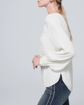 Lace-Trim Blouse