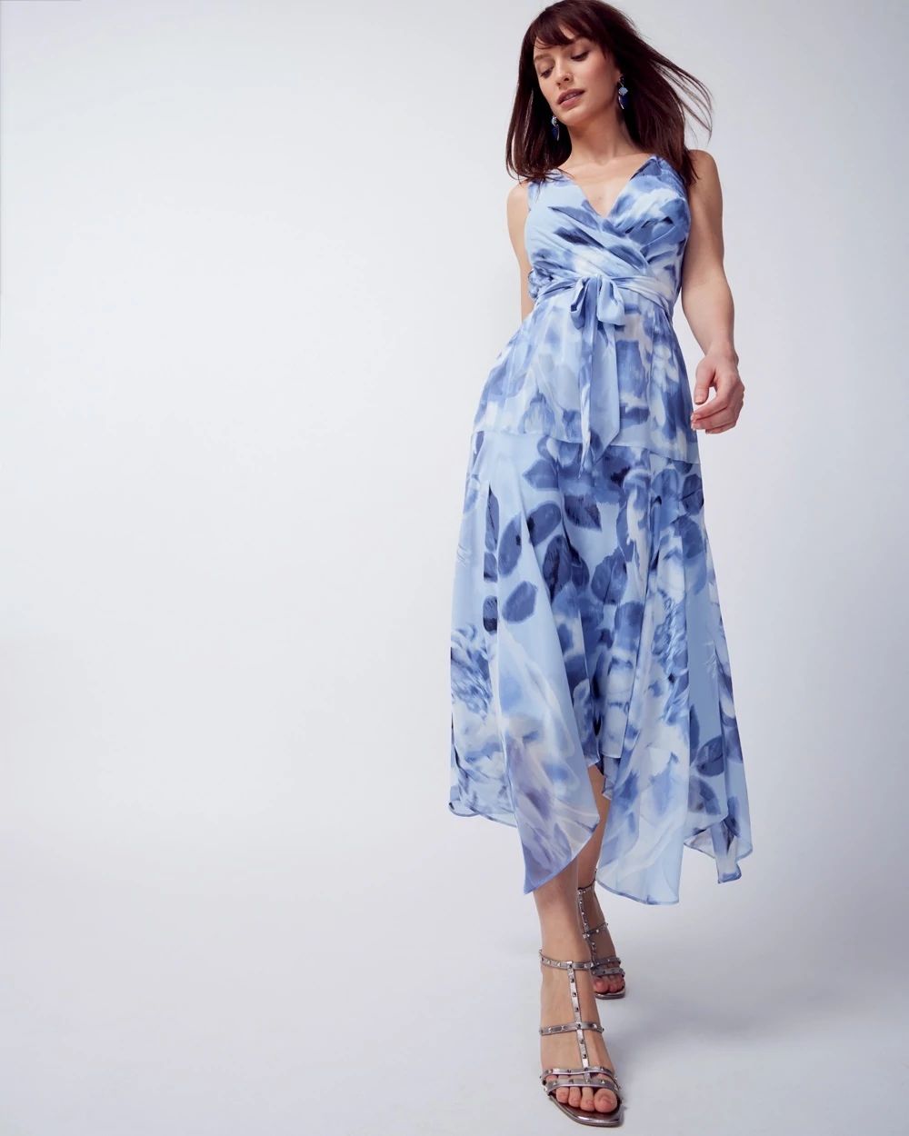 Surplice Midi Dress